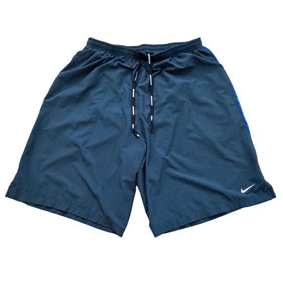 Nike Pants - Nike Dri Fit Running Shorts Women’s Size Large Blue Built in Brief Gym Workout